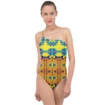 Tribal pattern                                                         Classic One Shoulder Swimsuit