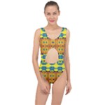 Tribal pattern                                                         Center Cut Out Swimsuit