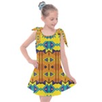Tribal pattern                                                      Kids  Tie Up Tunic Dress