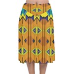 Tribal pattern                                                       Velvet Flared Midi Skirt
