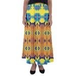 Tribal pattern                                                        Flared Maxi Skirt