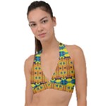 Tribal pattern                                                       Halter Plunge Bikini Top