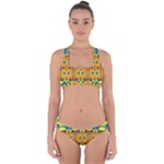 Tribal pattern                                                         Cross Back Hipster Bikini Set