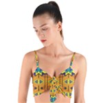 Tribal pattern                                                         Woven Tie Front Bralet