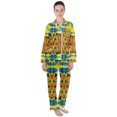 Women s Long Sleeve Satin Pajamas Set 
