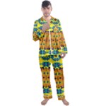 Tribal pattern                                                          Men s Satin Pajamas Long Pants Set