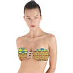 Tribal pattern                                                     Twist Bandeau Bikini Top