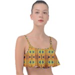 Tribal pattern                                                         Frill Bikini Top
