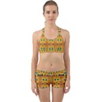 Tribal pattern                                                          Back Web Sports Bra Set