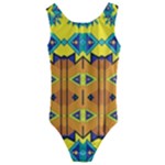 Tribal pattern                                                         Kids  Cut-Out Back One Piece Swimsuit