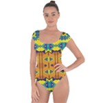 Tribal pattern                                                          Short Sleeve Leotard