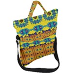 Tribal pattern                                                          Fold Over Handle Tote Bag