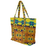 Tribal pattern                                                      Zip Up Canvas Bag