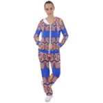 Yellow red shapes on a blue background                                                        Women s Tracksuit