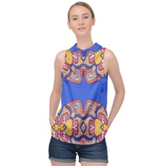 High Neck Satin Top 