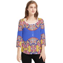 Chiffon Quarter Sleeve Blouse 