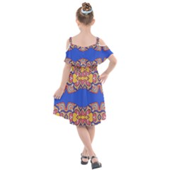 Kids  Cut Out Shoulders Chiffon Dress 