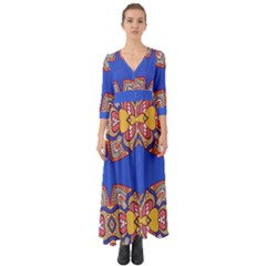 Button Up Boho Maxi Dress 