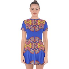 Drop Hem Mini Chiffon Dress 