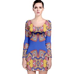 Long Sleeve Velvet Bodycon Dress 