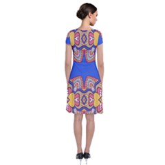 Short Sleeve Front Wrap Dress 