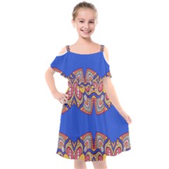 Kids  Cut Out Shoulders Chiffon Dress 