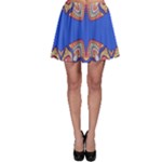 Yellow red shapes on a blue background                                                          Skater Skirt