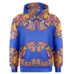 Yellow red shapes on a blue background                                                          Men s Pullover Hoodie