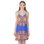 Yellow red shapes on a blue background                                                          Camis Nightgown