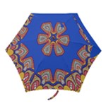 Yellow red shapes on a blue background                                                          Umbrella