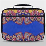 Yellow red shapes on a blue background                                                          Full Print Lunch Bag