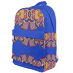 Yellow red shapes on a blue background                                                       Classic Backpack