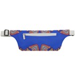 Yellow red shapes on a blue background                                                    Active Waist Bag