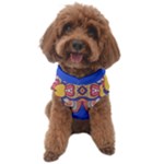 Yellow red shapes on a blue background                                                     Dog Sweater