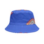 Yellow red shapes on a blue background                                                      Bucket Hat