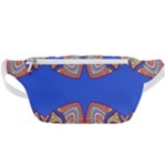 Yellow red shapes on a blue background                                                      Waist Bag