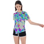 Watercolors spots                                                           Asymmetrical Short Sleeve Sports Tee