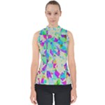 Watercolors spots                                                          Mock Neck Shell Top