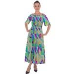Watercolors spots                                                             Shoulder Straps Boho Maxi Dress