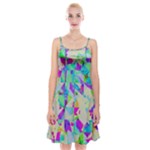 Watercolors spots                                                           Spaghetti Strap Velvet Dress