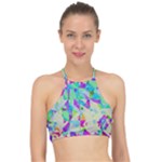 Watercolors spots                                                         Racer Front Bikini Top