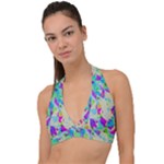 Watercolors spots                                                       Halter Plunge Bikini Top