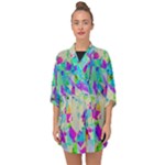 Watercolors spots                                                       Half Sleeve Chiffon Kimono
