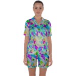 Watercolors spots                                                       Satin Short Sleeve Pyjamas Set