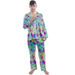 Watercolors spots                                                          Men s Satin Pajamas Long Pants Set