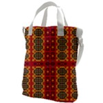 Shapes in retro colors2                                                       Canvas Messenger Bag