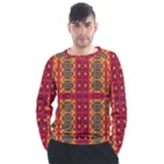 Shapes in retro colors2                                                         Men s Long Sleeve Raglan Tee