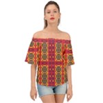 Shapes in retro colors2                                                          Off Shoulder Short Sleeve Top