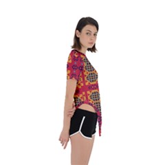 Asymmetrical Short Sleeve Sports T-Shirt 