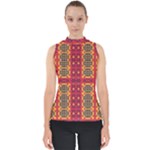 Shapes in retro colors2                                                           Mock Neck Shell Top
